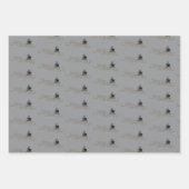 Skull lover bookish Christmas gothic wrapping pape Geschenkpapier Set (Vorderseite 2)