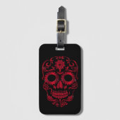 Skull Luggage Tag Gepäckanhänger (Vorderseite Vertikal)