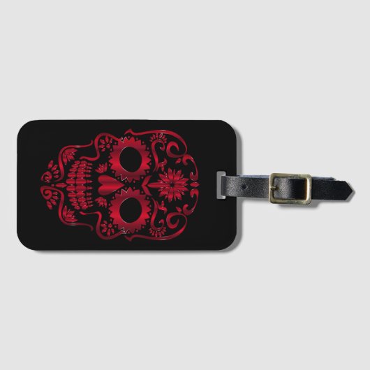 Skull Luggage Tag Gepäckanhänger (Vorderseite (Horizontal))