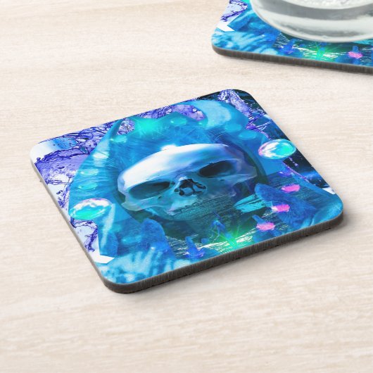 Skull Magician Getränkeuntersetzer (Linke Seite)