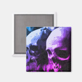 Skull Magnet lila/blau (Vorderseite/Rückseite)