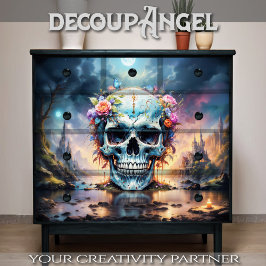Skull Magnificent - Decoupage - Seidenpapier