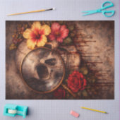 Skull Magnifying Glass Decoupage Paper Seidenpapier (Basteln)