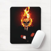 Skull man fire mousepad (Mit Mouse)