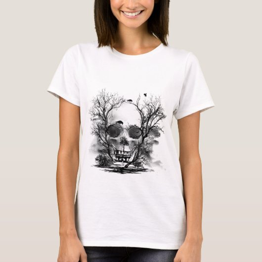 SKULL MANSION - Spuk Haus - Horror - Halloween T-Shirt (Vorderseite)