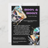 Skull martini Horror Happy Hour gothischen Hallowe Einladung (Vorderseite)