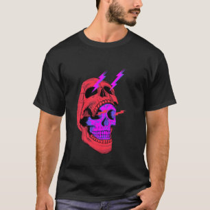 Skull Mask Horror Skeleton Vintag Halloween T-Shirt