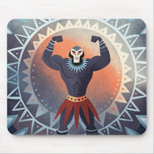 Skull-Masked Tribal Titan Mousepad