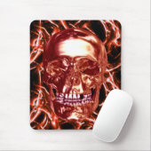 Skull-Maus-Pad mit elektrischer Roter Chrome Mousepad (Mit Mouse)