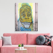 Skull Mexico Graffiti Street art, real world art Leinwanddruck (Insitu (Wohnzimmer))