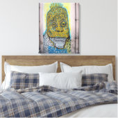 Skull Mexico Graffiti Street art, real world art Leinwanddruck (Insitu (Schlafzimmer))