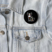 Skull mexikanische Bulldog Halloween Button (Beispiel)