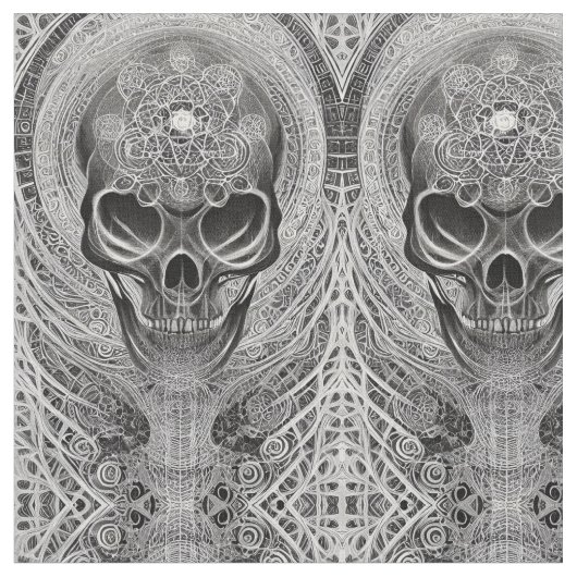 Skull Mirror Stoff (Nahaufnahme)