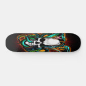 Skull mit 2 Cobras Skateboard (Horizontal)