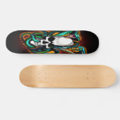 Skull mit 2 Cobras Skateboard (Horizontal)