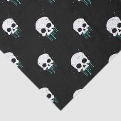 Skull mit Aquamarinen Tropfen Gewebepapier Seidenpapier (Ausschnitt)