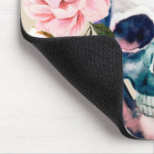 Skull mit Blume, Paste Maus Pad Mousepad (Ecke)