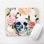 Skull mit Blume, Paste Maus Pad Mousepad (Mit Mouse)