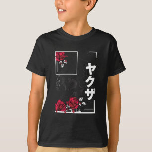 Skull mit Blume - Städtisches Design nach japanisc T-Shirt