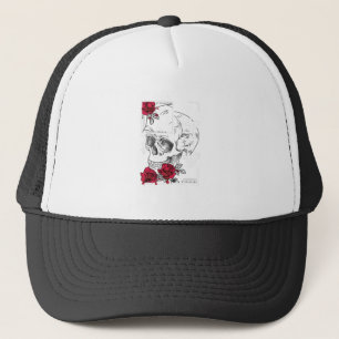 Skull mit Blume - Städtisches Design nach japanisc Truckerkappe