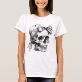 Skull mit Bow Halloween T - Shirt Creep Es ist ech (Vorderseite)