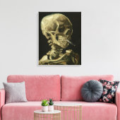 Skull mit brennender Zigarette von Van Gogh Leinwanddruck (Insitu (Wohnzimmer))