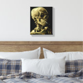 Skull mit brennender Zigarette von Van Gogh Leinwanddruck (Insitu (Schlafzimmer))