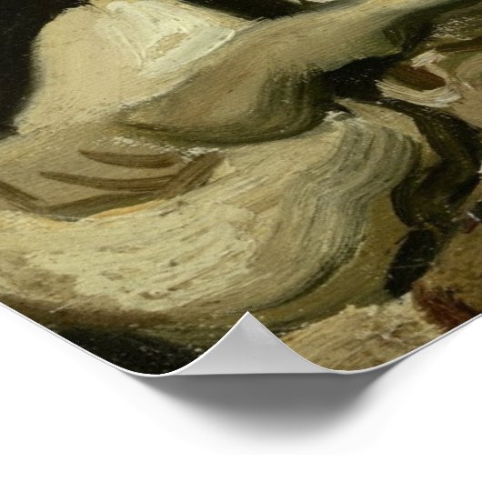 Skull mit brennender Zigarette von Van Gogh Poster (Ecke)