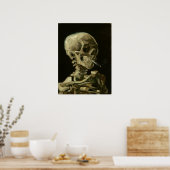 Skull mit brennender Zigarette von Van Gogh Poster (Küche)