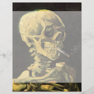 Skull mit brennender Zigarette von Vincent van Gog