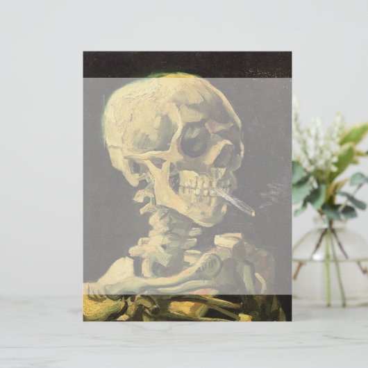 Skull mit brennender Zigarette von Vincent van Gog (Stehend Vorderseite)