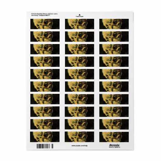 Skull mit brennender Zigarette von Vincent van Gog (Vorne)