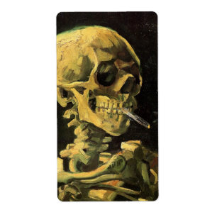 Skull mit brennender Zigarette von Vincent van Gog