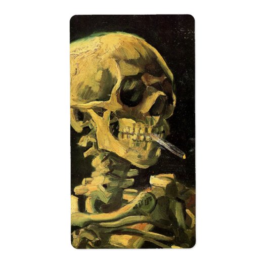 Skull mit brennender Zigarette von Vincent van Gog (Vorne)