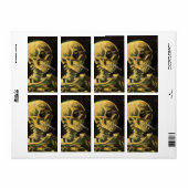 Skull mit brennender Zigarette von Vincent van Gog (Vorne)