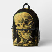 Skull mit brennender Zigarette von Vincent van Gog Bedruckter Rucksack (Vorderseite)