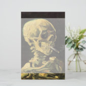 Skull mit brennender Zigarette von Vincent van Gog Briefpapier (Stehend Vorderseite)