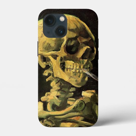 Skull mit brennender Zigarette von Vincent van Gog Case-Mate iPhone Hülle (Rückseite)