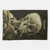 Skull mit brennender Zigarette von Vincent van Gog Geschirrtuch (Horizontal)