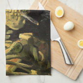 Skull mit brennender Zigarette von Vincent van Gog Geschirrtuch (Viertel Falte)