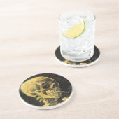 Skull mit brennender Zigarette von Vincent van Gog Getränkeuntersetzer (Seite)