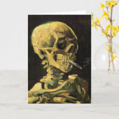 Skull mit brennender Zigarette von Vincent van Gog Karte (Gelbe Blume)