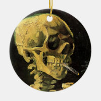 Skull mit brennender Zigarette von Vincent van Gog