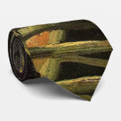 Skull mit brennender Zigarette von Vincent van Gog Krawatte (Gerollt)