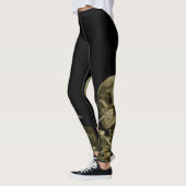 Skull mit brennender Zigarette von Vincent van Gog Leggings (Links)