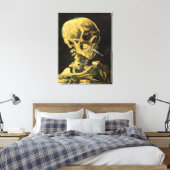 Skull mit brennender Zigarette von Vincent van Gog Leinwanddruck (Insitu (Schlafzimmer))