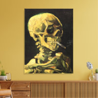 Skull mit brennender Zigarette von Vincent van Gog