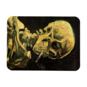 Skull mit brennender Zigarette von Vincent van Gog Magnet (Horizontal)