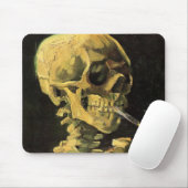 Skull mit brennender Zigarette von Vincent van Gog Mousepad (Mit Mouse)