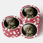 Skull mit brennender Zigarette von Vincent van Gog Pokerchips (Stapel)